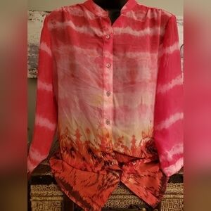 Chico Blouse Size 0, 3/4 sleeve. EUC